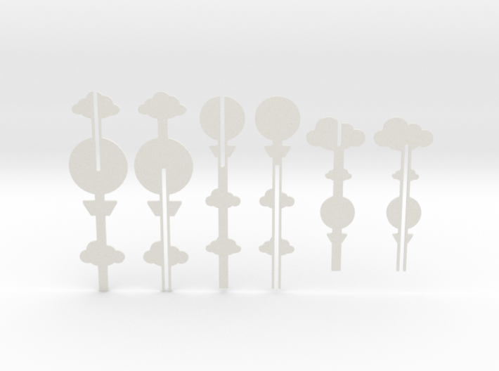 Cake Topper - Clouds &amp; Balloon series 3d printed Clouds &amp; Balloon series - cake toppers - white