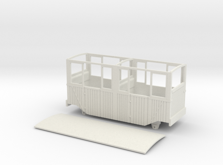 RH&amp;DR 4 wheel coach with windows (09) 3d printed