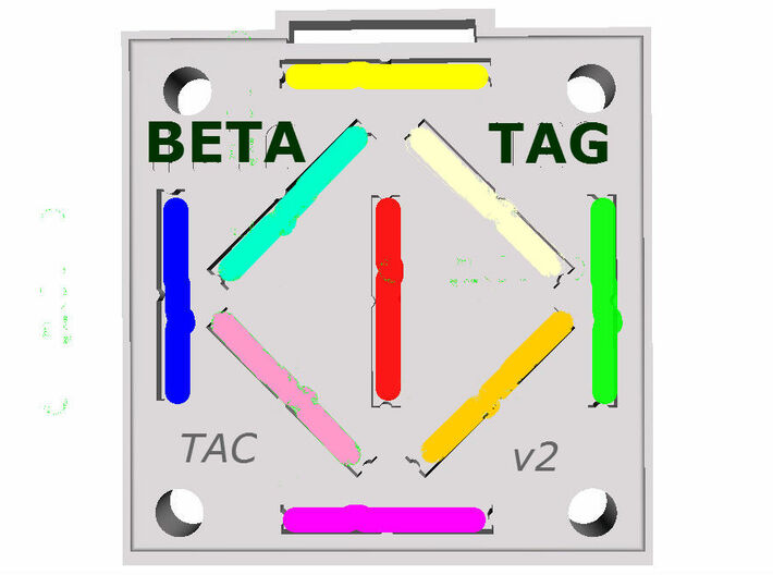 BETATAG  Tactical v3 IFF  Tritium Vial Holder 3d printed Simulated color trits