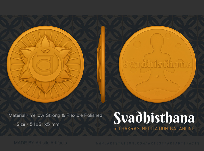 Sacral Chakra or Svadhisthana 3d printed