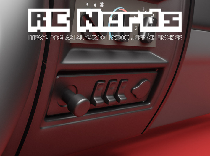 RCN029 bottom panel for Axial Scx10 II dashboard 3d printed
