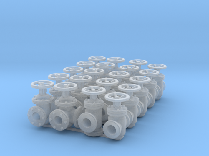 20 Valves (various designs) for 2.4mm (3/32&quot;) Rod 3d printed