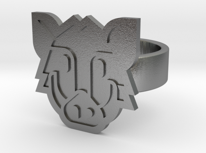 Boar Ring 3d printed