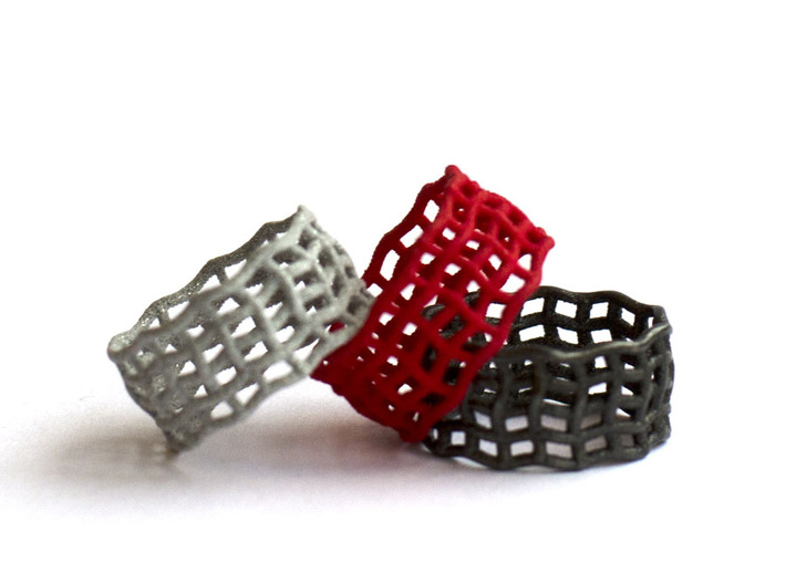 Spider web nested ring 3d printed spider web ring
