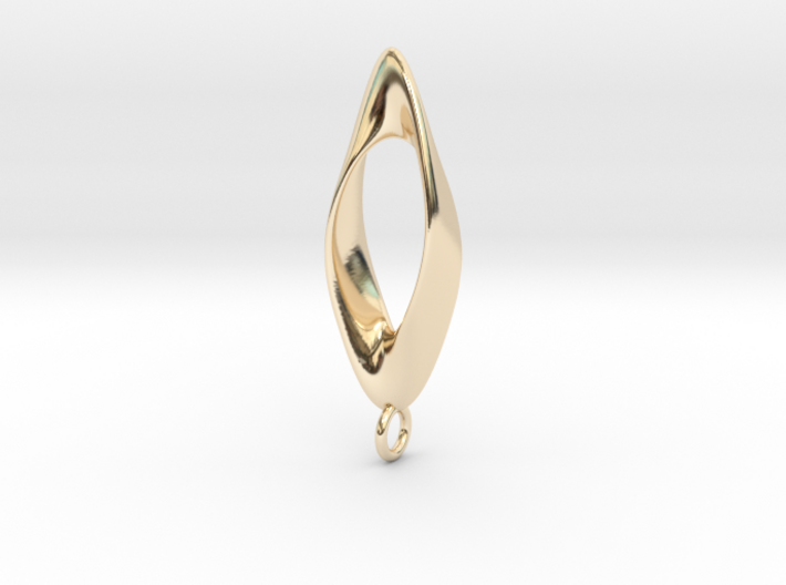 Obius pendant with loop 3d printed
