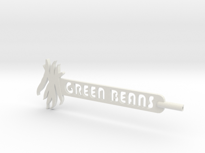 Green Beans Plant Stake 3d printed