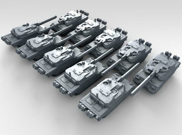 1/600 French AMX Leclerc Main Battle Tank x10 3d printed 3d render showing product detail