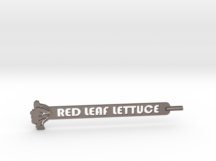 Red Leaf Lettuce Plant Stake 3d printed