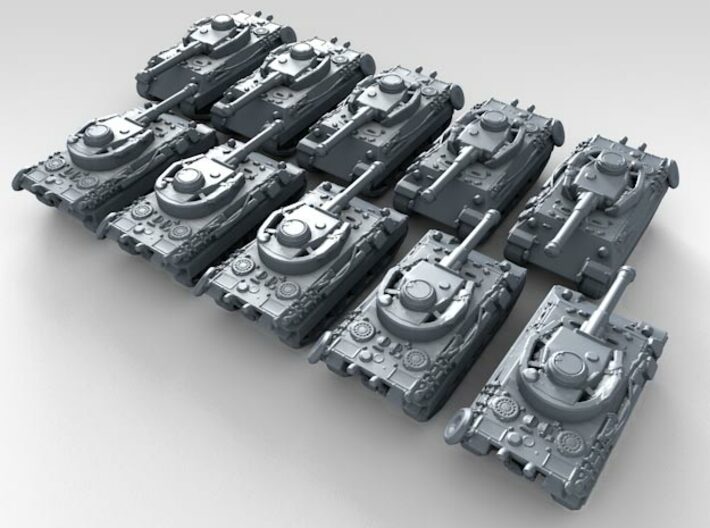 1/700 German Pz. V Berge-Panther Alpha Tank x10 3d printed 3d render showing product detail