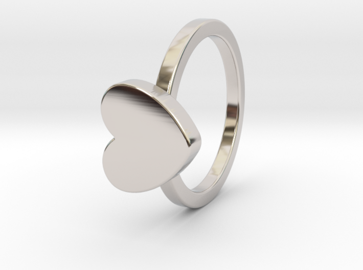 Heart Ring Size 4 3d printed