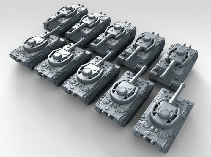 1/700 German Pz.Kpfw. V/IV Medium Tank x10 3d printed 3d render showing product detail