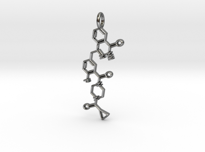 Lynparza pendant, vertical 3d printed