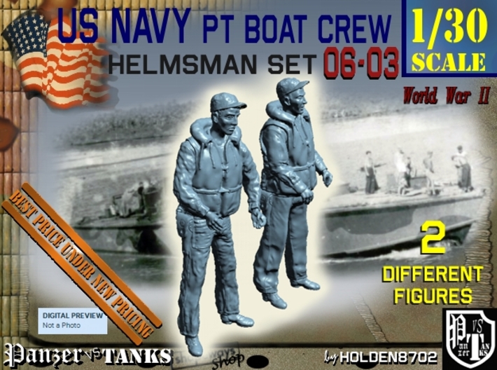 1-30 USN PT Boat Helmsman Set 06-03 3d printed