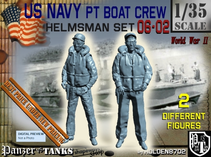 1-35 USN PT Boat Helmsman Set 06-02 3d printed