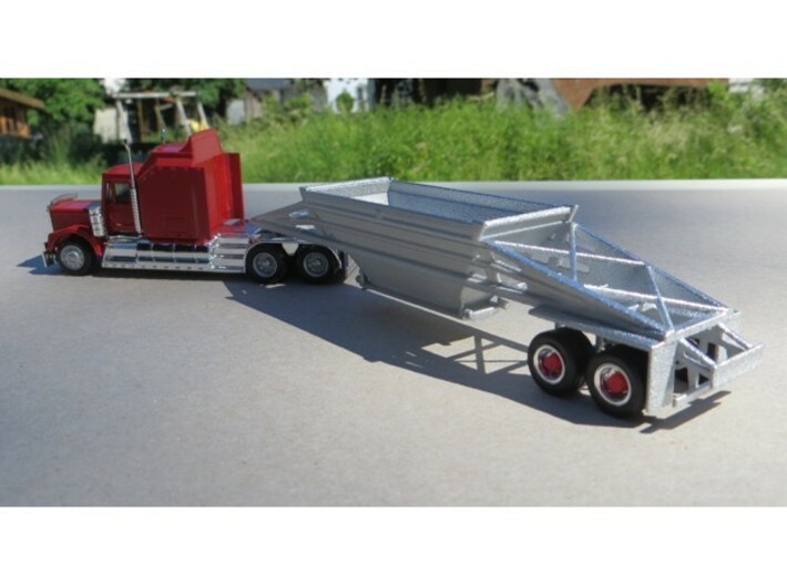 000593 Bottem dump trailer HO 3d printed 