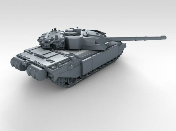 1/144 British Army FV4030/4 Challenger 1 MBT 3d printed 3d render showing product detail