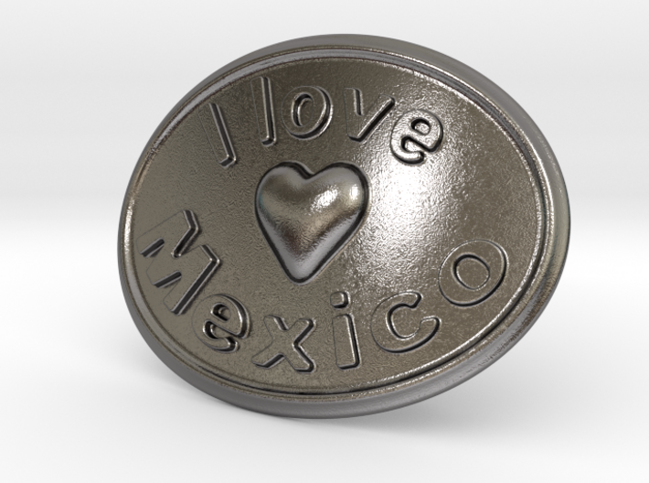 I Love Mexico Belt Buckle 3d printed