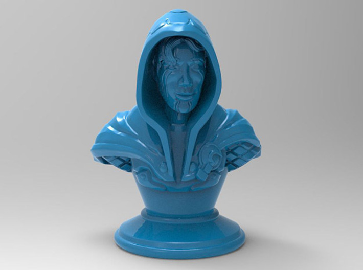 Rogue-Mage Bust 3d printed