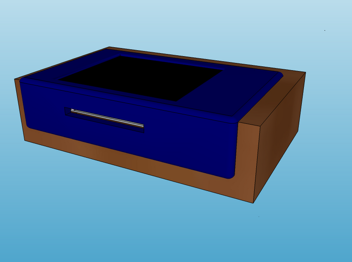 1.8 TFT Display Module Bezel + SD Slot 3d printed Render of typical use - Visual representation only