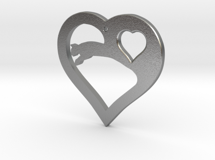 The Eager Heart (precious metal pendant) 3d printed