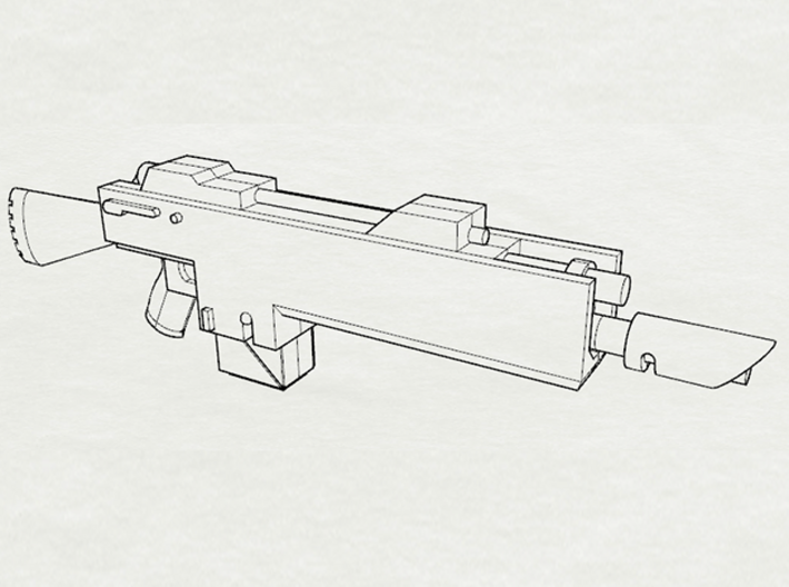 G3A3 Lasgun (Plain) 3d printed