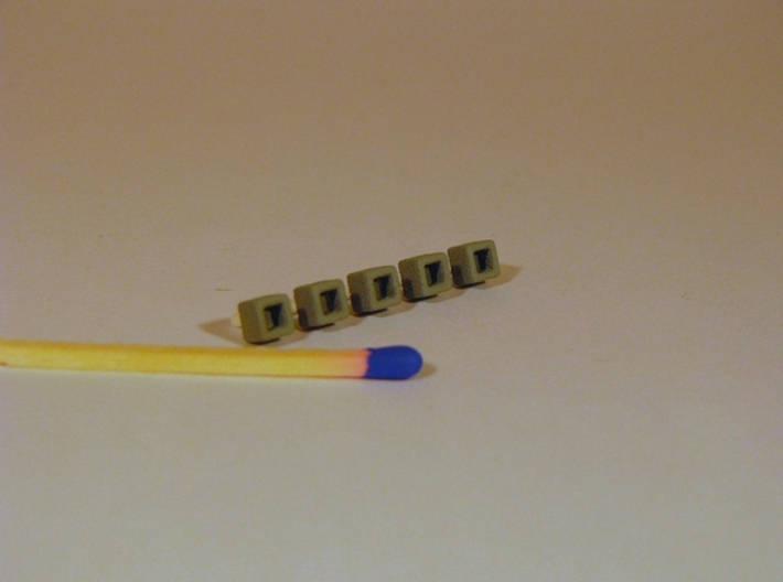 Betonblumenkübel quadratisch DDR 5er Set 1:120 3d printed 
