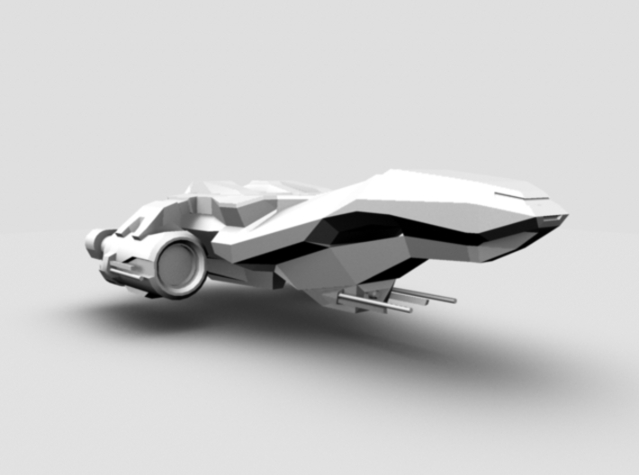 Spaceship 3d printed Occlusion Render, Perspective
