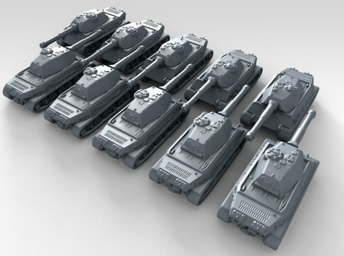 1/700 German VK 45.02 (P) Ausf. A Heavy Tank x10 3d printed 3d render showing product detail