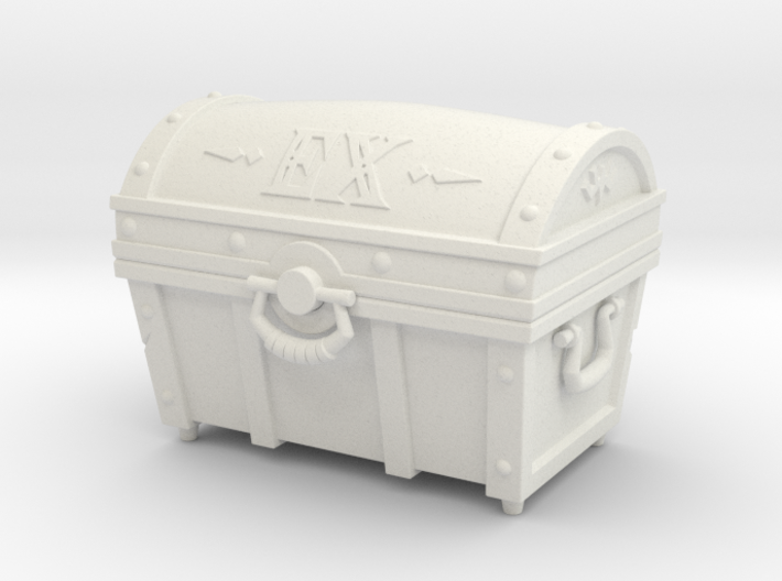 "BotW" EX Treasure Chest 3d printed Shapeways render of closed chest.