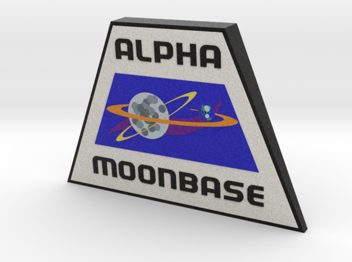 Moonbase Alpha Plaque (Space: 1999) = DESKAPADES = 3d printed