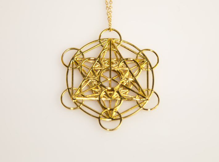 Metatron's Cube Pendant 3d printed 