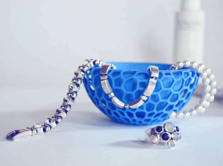 Bowl Honeycomb  3d printed SLS print - Store your Jewelry