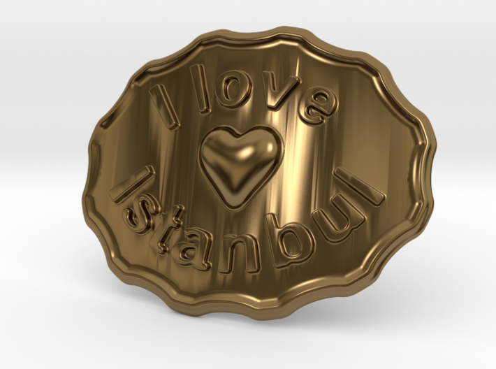 I Love Istanbul Belt Buckle 3d printed