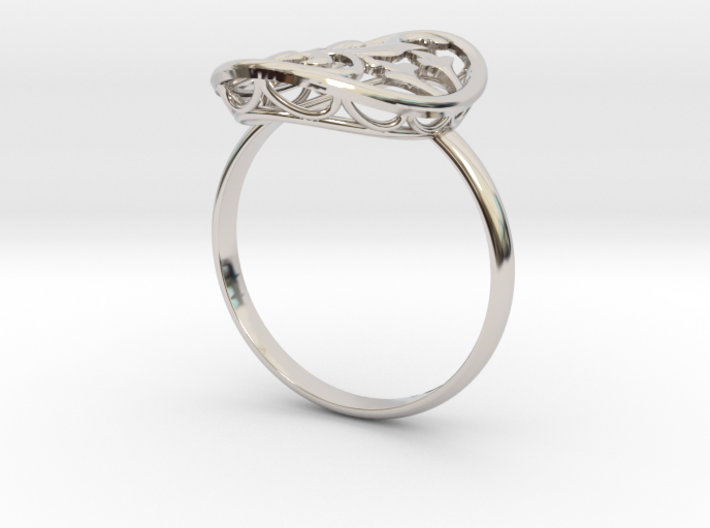 Engagement / Wedding Flower ring RWS000100001 3d printed
