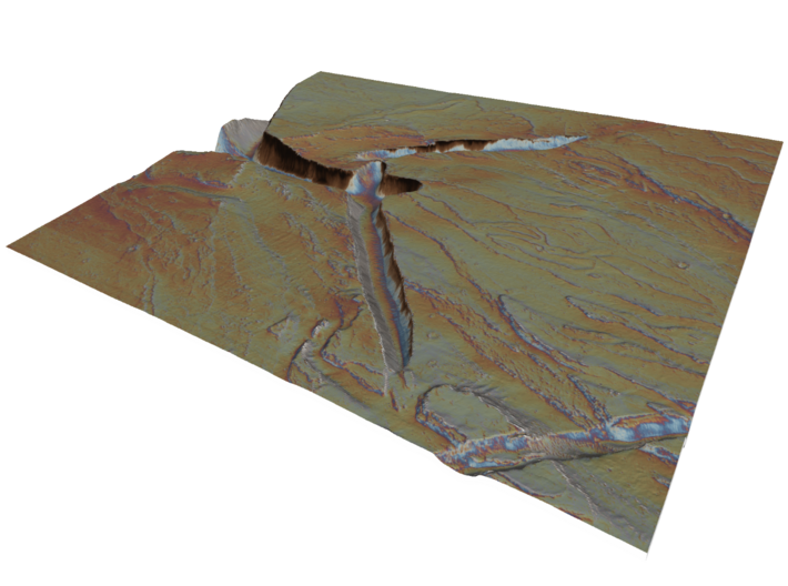 Mars Map: Fissure and Channel 3d printed 
