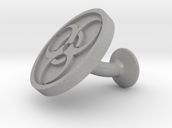 SINGLE Cufflink for BIO - Biological Hazard 3d printed