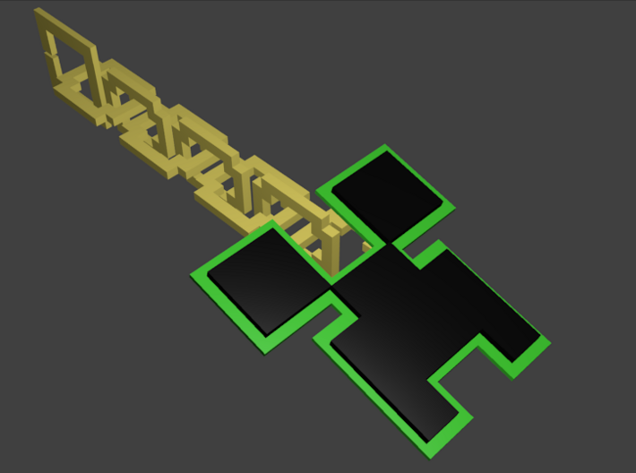 Creeper Key Chain 3d printed This is my colored version this one can not be bought  