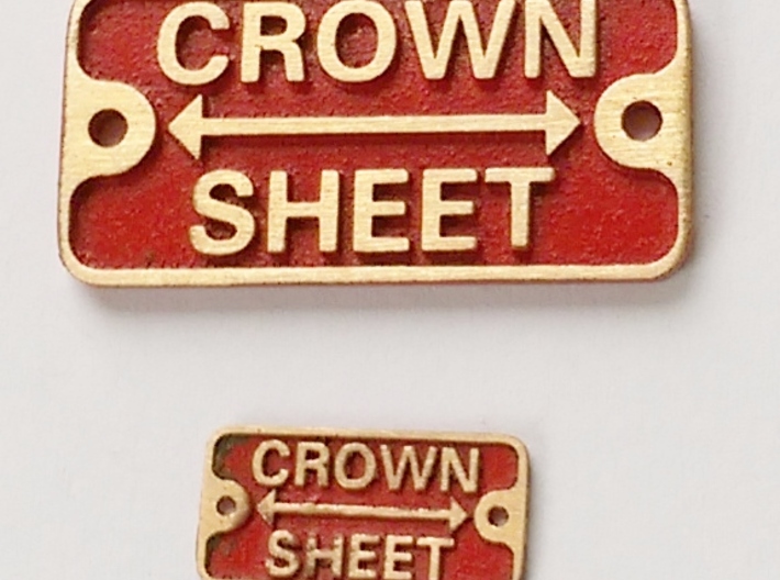3/4" scale crown sheet plate 3d printed 