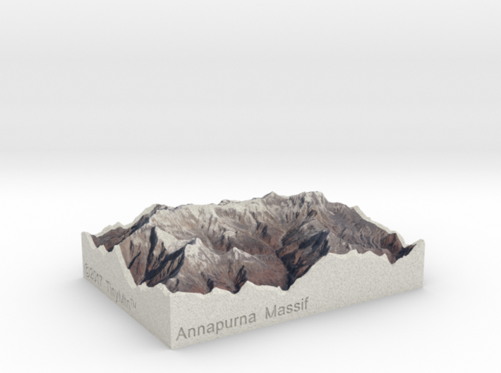 Annapurna Massif, Nepal, 1:500000 Explorer 3d printed 