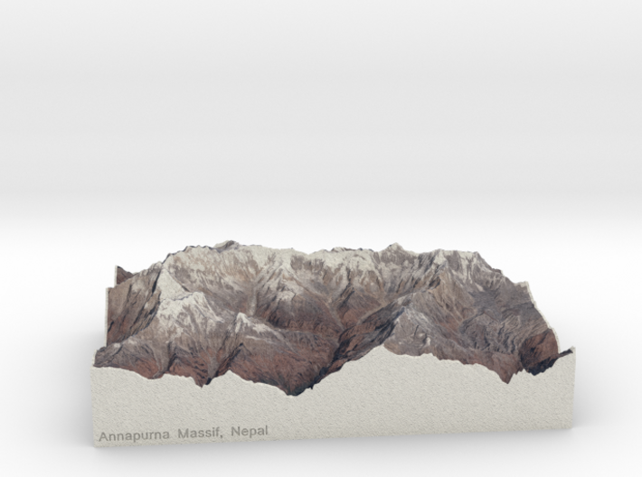 Annapurna Massif, Nepal, 1:150000 Explorer 3d printed 