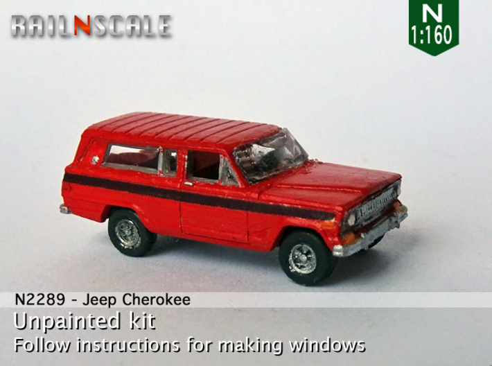 Jeep Cherokee (N 1:160) 3d printed