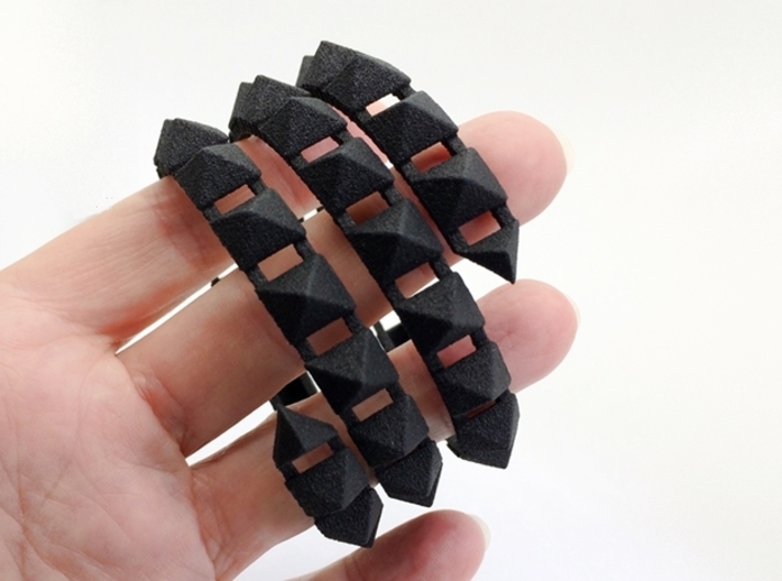 Urban Chic - Rivet Wrap Cuff Bracelet 3d printed Rocker Cuff