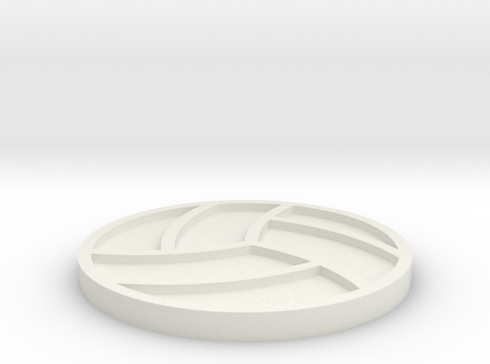 Volleyball Drink Coaster 3d printed