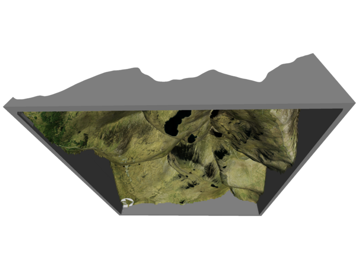 Snowdon Map, Wales 3d printed 