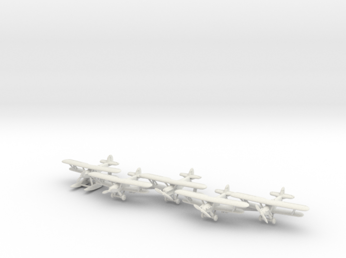 Hawker Hart planes set 2 (5 airplanes) 1/285 6mm 3d printed