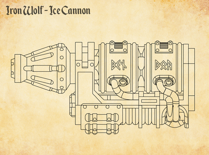 Iron Wolf - Ice Cannon 3d printed 