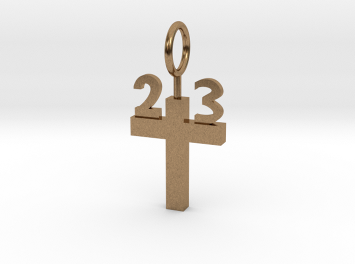Custom 23 Cross Pendant 3d printed