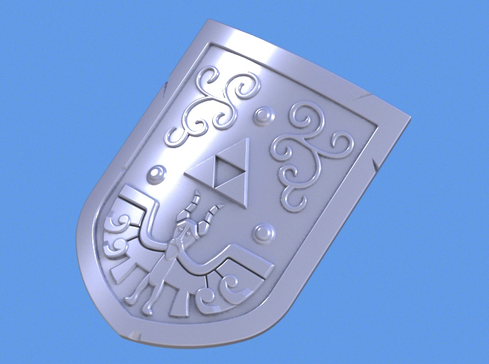 "BotW" Hero's Shield 3d printed Solidworks render.