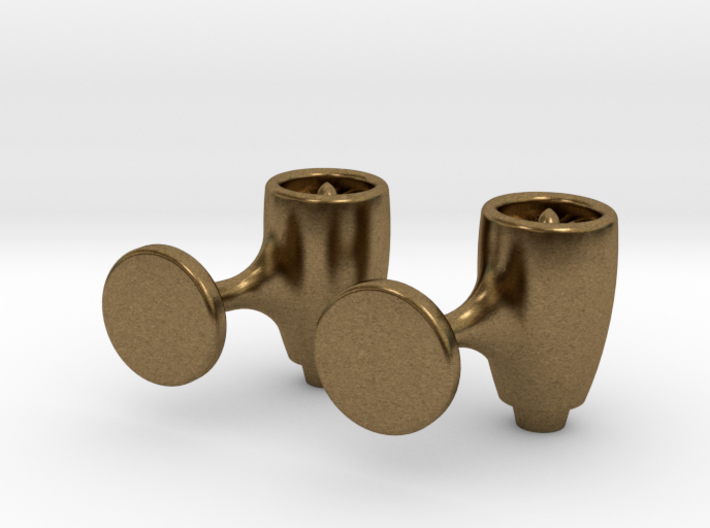 Jet Engine Cufflink 3d printed