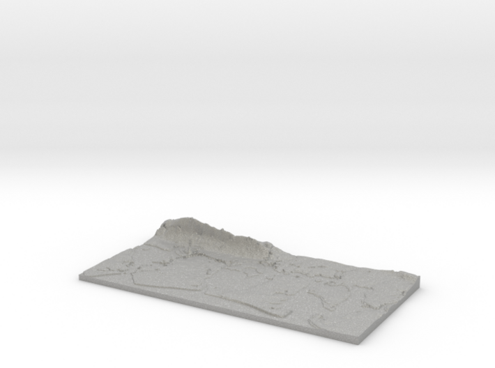 3D Relief map of Portsmouth, Langstone and Chiches 3d printed